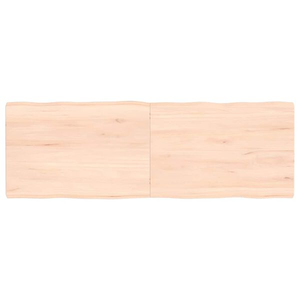 vidaXL Tablero de mesa madera maciza borde natural 120x40x(2-4) cm