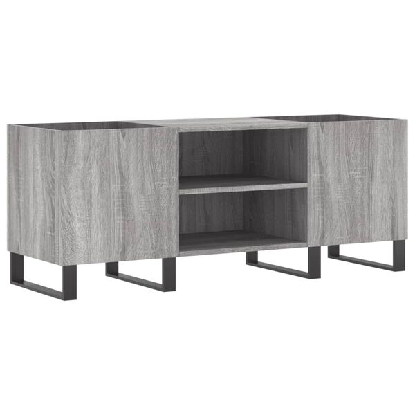 vidaXL Mueble para discos madera contrachapada gris sonoma 121x38x48cm
