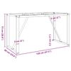 vidaXL Patas de mesa de comedor estructura O acero 120x60x73 cm