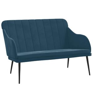 vidaXL Banco de terciopelo azul 110x76x80 cm