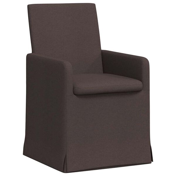 vidaXL Sillas de comedor 2 pcs Marrón oscuro 57 x 67 x 95 cm tela