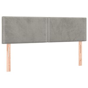 vidaXL Cabeceros 2 unidades terciopelo gris claro 72x5x78/88 cm