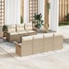 vidaXL Conjunto de sofá de jardín 8 pcs Beige ratán sintético