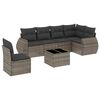 vidaXL Set de sof&aacute;s de jard&iacute;n 7 piezas con cojines rat&aacute;n PE gris