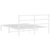 vidaXL Estructura cama sin colchón con cabecero metal blanco 150x200cm