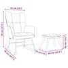 vidaXL Sillón mecedora con taburete tela azul