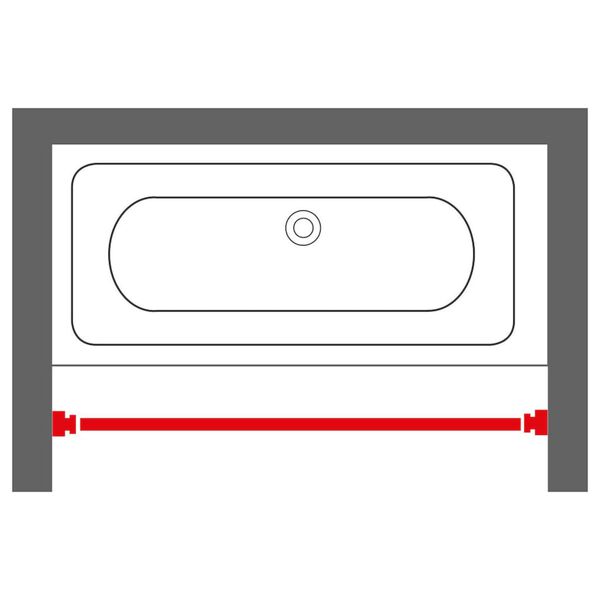 Sealskin Barra telesc&oacute;pica para cortina de ducha blanco 125-220 cm