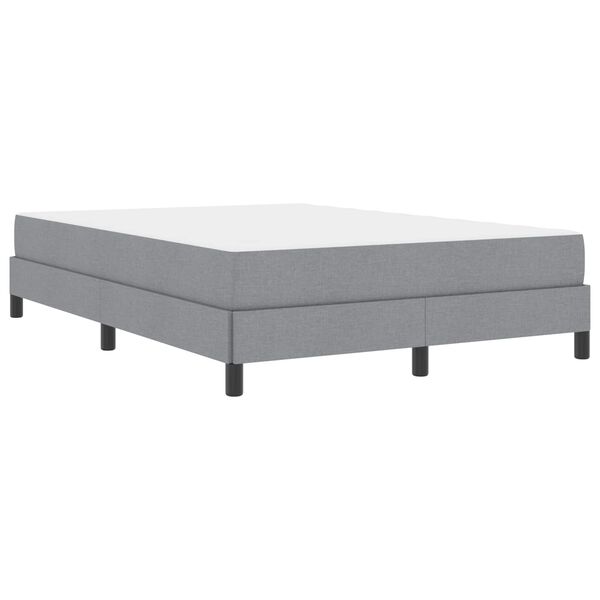 vidaXL Cama tipo Box Spring con colch&oacute;n Gris Claro 160 x 200 cm tela