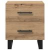 vidaXL Armario de Noche 2 pcs Roble artesanal 40 x 35 x 47,5 cm