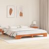 vidaXL Estructura de cama Marr&oacute;n cera 200 x 200 cm