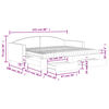 vidaXL Sofá cama nido con cajones tela gris oscuro 90x200 cm
