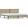 vidaXL Estructura de cama sin colch&oacute;n metal roble Sonoma 193x203 cm
