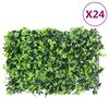 &nbsp;vidaXL Valla de hojas artificiales 24 uds verde 40x60 cm