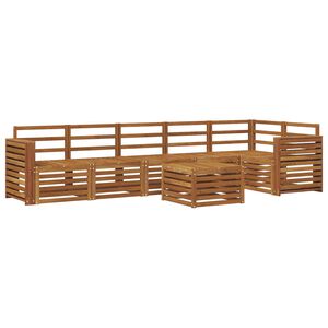 vidaXL Conjunto de Sof&aacute; Seccional 7 pcs Natural