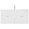vidaXL Mueble con lavabo madera de ingeniería blanco