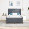 vidaXL Cama tipo Box Spring Gris oscuro 160 x 200 cm Terciopelo
