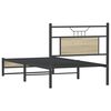 vidaXL Estructura de cama sin colch&oacute;n madera roble Sonoma 90x190 cm