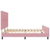 vidaXL Cama tipo Box Spring con cabecera Rosa 180 x 200 cm Terciopelo