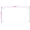 vidaXL Salpicaderos cocina 2 uds vidrio templado transparente 70x40 cm