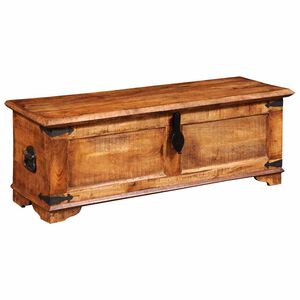 vidaXL Cofre de almacenamiento de madera de mango rugosa
