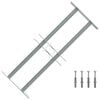 vidaXL Rejas para ventanas 500-650 mm Acero Galvanizado Plateado