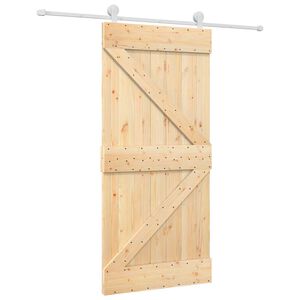 vidaXL Puerta Corredera 95 x 210 cm Natural y Blanco