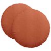 vidaXL Cojines para asiento 2 uds. Tela de pana Rojo Naranja &Oslash; 80 cm