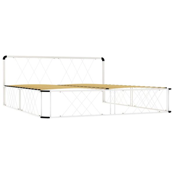 vidaXL Estructura de cama sin colch&oacute;n metal blanco 200x200 cm