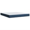 vidaXL Cama box spring con colch&oacute;n tela azul 180x200 cm