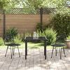 vidaXL Conjunto de Comedor de Jard&iacute;n 3 pcs Negro