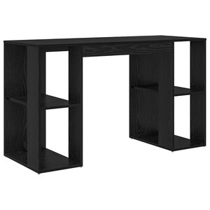 vidaXL Escritorio Roble Negro Madera de ingenier&iacute;a 130 x 50.5 x 75 cm