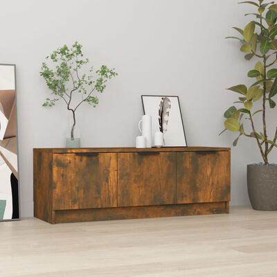 vidaXL Mueble de TV madera contrachapada roble ahumado 102x35x36,5 cm