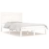 vidaXL Estructura de cama doble pequeña madera maciza blanca 120x190cm