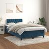 vidaXL Cama box spring con colch&oacute;n terciopelo azul oscuro 120x200 cm