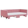 vidaXL Sof&aacute; cama nido con colch&oacute;n terciopelo rosa 100x200 cm
