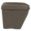 vidaXL Cubos de basura apilables 3 uds polipropileno gris 75 L