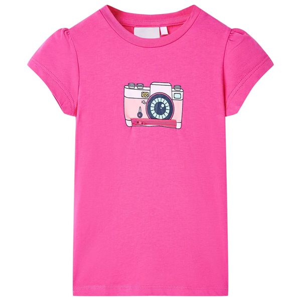 Camiseta infantil rosa oscuro 104