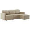 vidaXL Sof&aacute; cama modular de 3 plazas cuero sint&eacute;tico color capuchino
