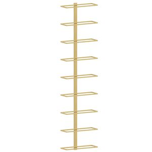 vidaXL Botellero de pared para 9 botellas hierro dorado