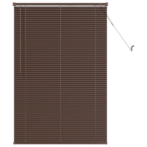 vidaXL Persiana Veneciana Marr&oacute;n Oscuro con Patr&oacute;n 150 x 80 cm PVC