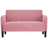 vidaXL Sof&aacute; Loveseat terciopelo rosa 109 cm