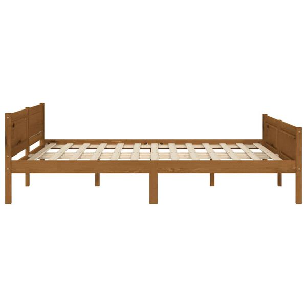vidaXL Estructura cama sin colchón madera pino marrón miel 140x200 cm