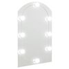 vidaXL Espejo con luces LED vidrio arco 60x40 cm