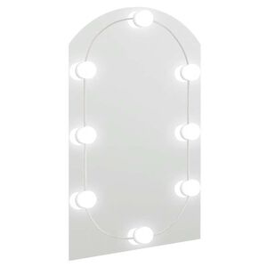 vidaXL Espejo con luces LED vidrio arco 60x40 cm