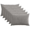 vidaXL Funda de almohada 6 uds. ALMELO Gris Claro 30 x 50 cm pana