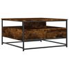 vidaXL Mesa de centro madera de ingenier&iacute;a roble ahumado 80x80x45 cm