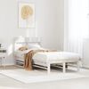 vidaXL Estructura de cama sin colch&oacute;n madera maciza blanca 75x190 cm