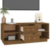 vidaXL Mueble de TV madera maciza de pino marr&oacute;n miel 100x34x40 cm