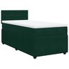 vidaXL Cama box spring con colch&oacute;n terciopelo verde oscuro 80x200 cm