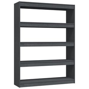 vidaXL Estanter&iacute;a divisor de espacios madera pino gris 100x30x135,5cm